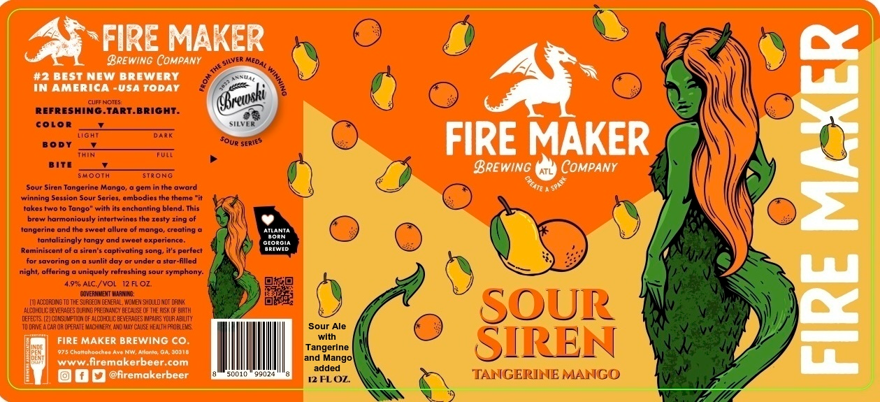 Sour Siren by Fire Maker Brewing Co. - beer label