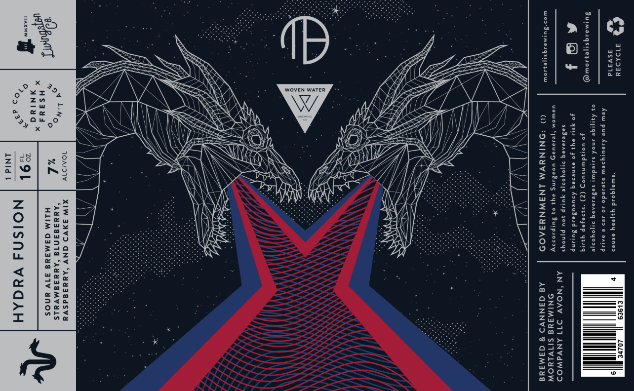 Hydra Fusion by Mortalis Brewing - beer label